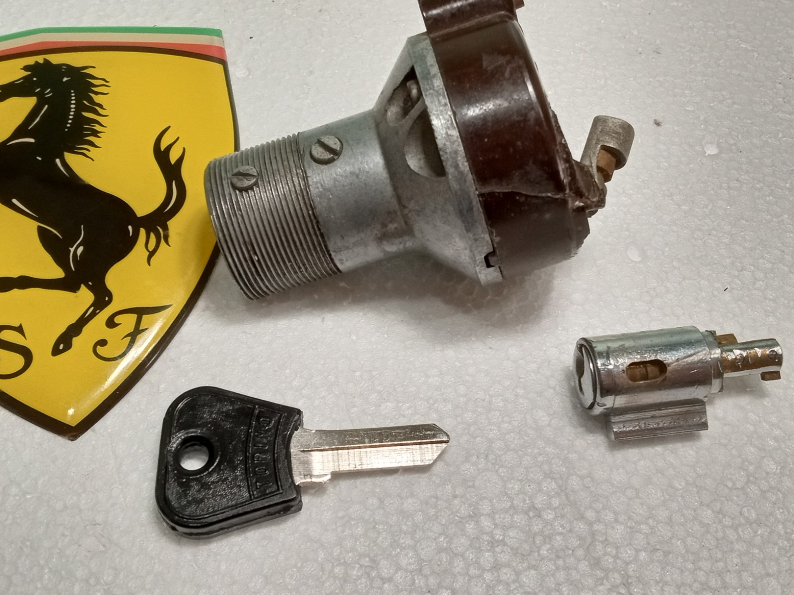 Ferrari 250 Ignition Switch Parts_Housing_Lock Cylinder_Torino CEAM Key Blank