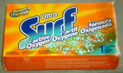 SURF Vintage Unopened Box TV Prop Sample Laundry Detergent Powder ...