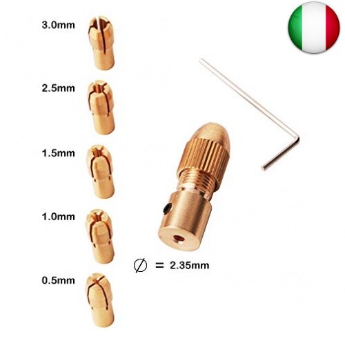 GTIWUNG 14 Pezzi 0,5-3mm Mini Drill Mandrini, 3,17mm/2,35mm Micro Trapano - Foto 3 di 6