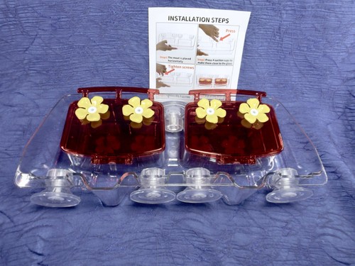 Jealoeur Hummingbird Feeder 4 Hole with Moat - Picture 4 of 4