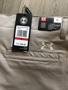 Under Armour Men's Heat Gear Golf Shorts 1272355 Beige Size 38 Loose 11â inseam | eBay