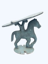 Antique Original Tru-Fit Shoe Shine Stand Foot Rest Cast Iron Horse