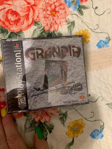 Grandia (PS1, 1999) Disc Black Label Complete CIB Manual w/ Reg Card OEM