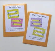 2 Teacher Made Literacy Center Phonics Resource Short Long Vowel Games