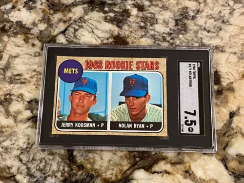 1968 TOPPS #177 NOLAN RYAN RC SGC 7.5 CENTERED NM+++ HOT HOF ROOKIE RYAN EXPRESS