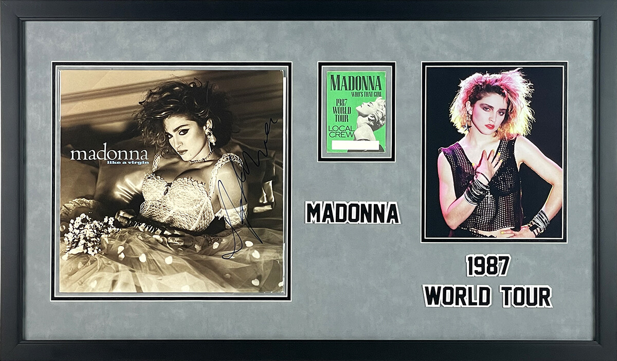 Madonna Signed Autographed Like A Virgin Album Cover Framed JSA