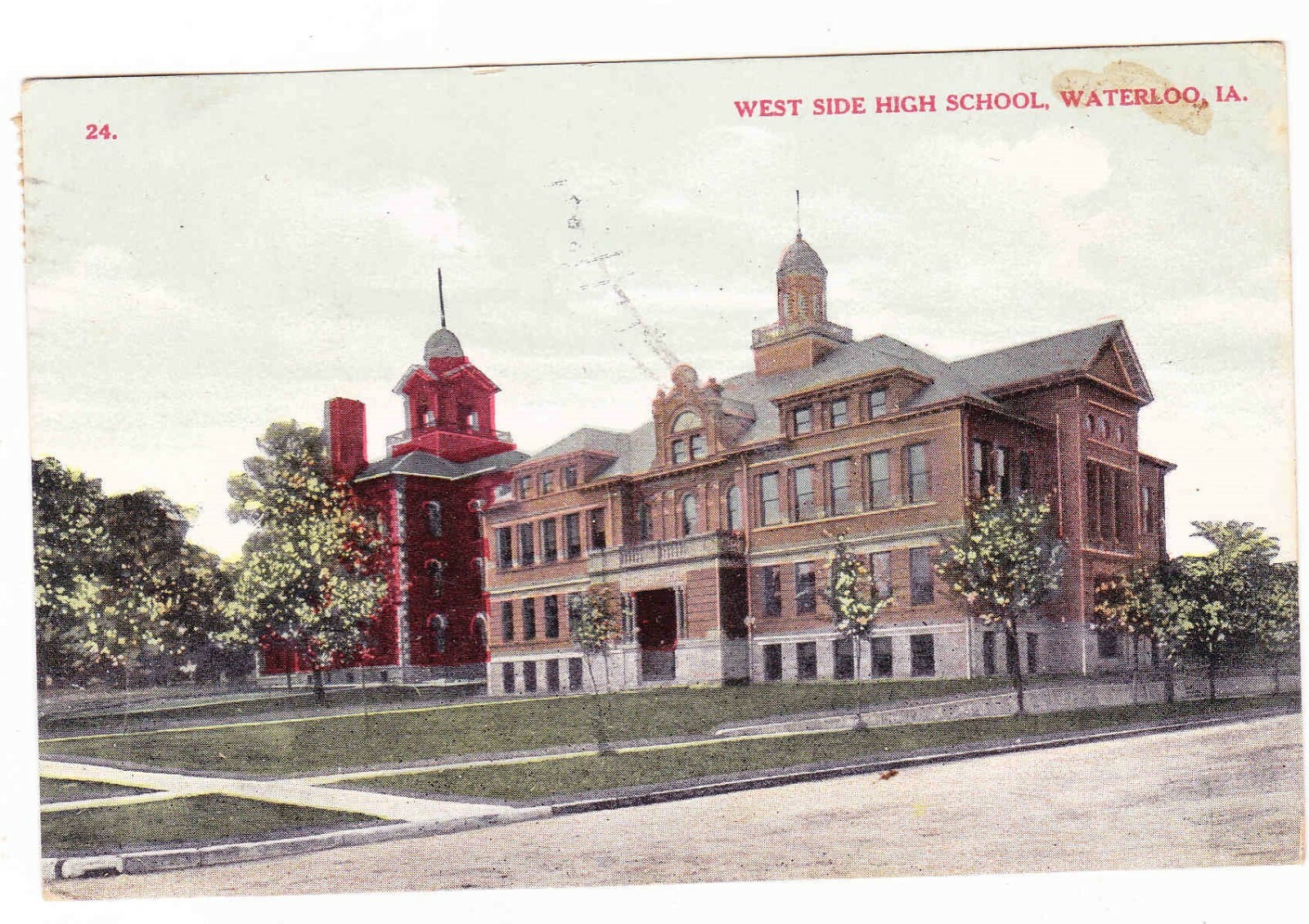 WEST SIDE HIGH SCHOOL WATERLOO IOWA1908 POSTCARDSCENE 2 eBay