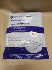 60 KF94 Adult Face Mask 4 Layers Protection Face Covering Black and Champagne