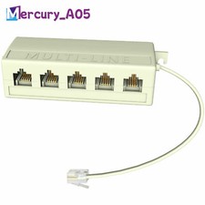 Fünf Wege Telefon Splitter RJ11 6P4C-Stecker auf 5 weibliche Steckdosen