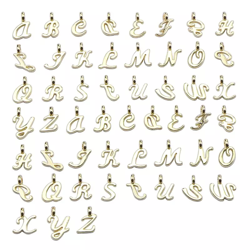 Alphabet on sale charms gold