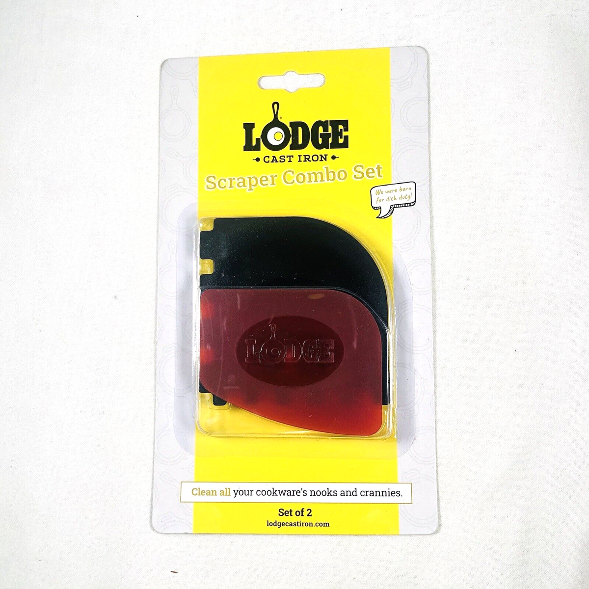 New LODGE Cast Iron Pan Scraper Combo Set