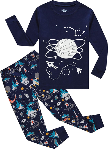 Family Feeling Kids & Toddler Boys Pajamas 2 Piece Pjs Set 100% Cotton Sleepwear