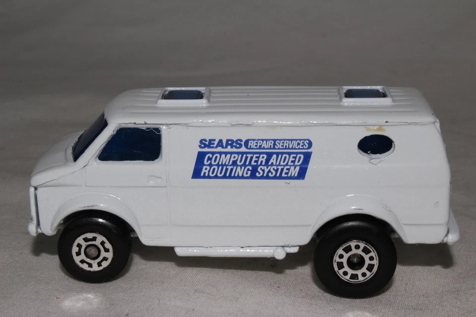 MATCHBOX SUPERFAST #68 CHEVY VAN, WHITE, SEARS COMPUTER AIDED ROUTING SYSTEM - Image 2 of 4