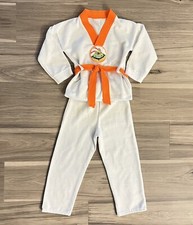Teenage Mutant Ninja Turtles Michelangelo Kid's Karate Pajamas Sz 6-7 TMNT 1990s