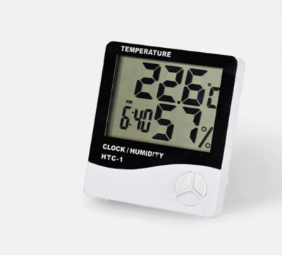 Digitales LCD Raumthermometer Innen Hygrometer Luftfeuchtigkeit Messgerät Wecker