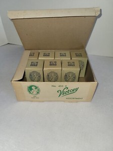 Vintage General Store Victory Hair Pins Display Box w/NOS Hair Pins Buffalo NY