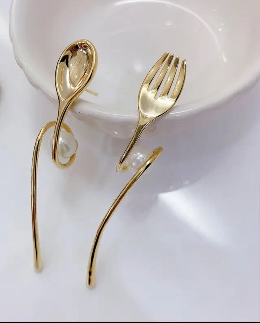 Spoon and shop fork earrings