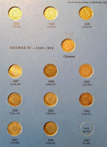 GB Threepence Silver 3d Whitman 1902-1944 F-EF 42 Coins (NO 1927 Proof) - Picture 4 of 6