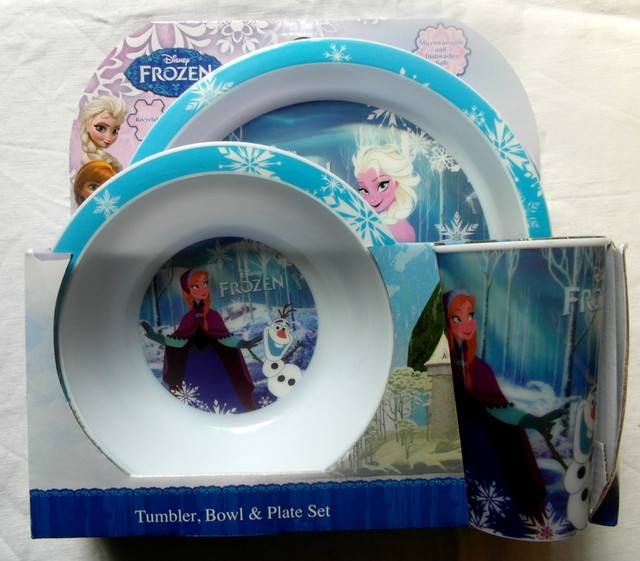 Disney Dinnerware Set 6pcs Kids Frozen Cutlery Plate Mug Bowl Breakfast