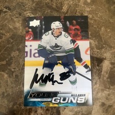 NILS AMAN autographed '22-23 YounG Guns VANCOUVER CANUCKS #454