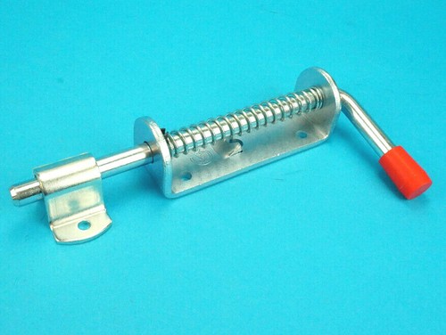 Grande bullone di tiro a molla 220 mm - porta cancello stabile rimorchio cavallo catering - Foto 8 di 11