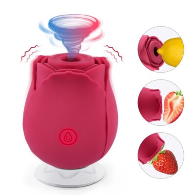US Vibrating Sucking Rose Egg Vibrator Oral Clit Sucker G-Spot Sex Toy for  Women | eBay