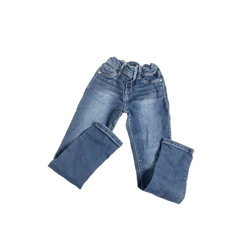 Members Mark Girls Knit Denim Jeans Size 6 Dark Wash Skinny Ankle Adjustable