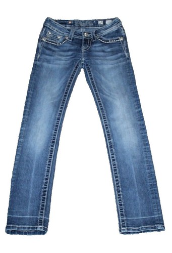 Miss Me Girls Size 14 Skinny Distressed Blue Denim Jeans Style 26