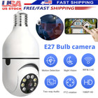 1080P E27 Light Bulb Camera Wireless WiFi Night Vision Camera Home Security 360°