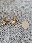 Vintage Screw Back Earrings - Gold Tone Ball Bead Earrings — photo 3