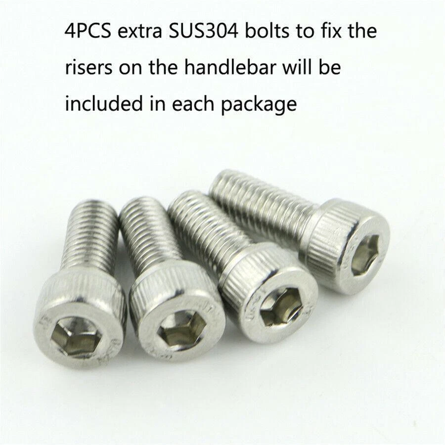 Manillar 7/8" Elevador Elevador Montaje Titanio Aluminio Para Motocicleta Moto 2 Piezas  Foto 4 de 4