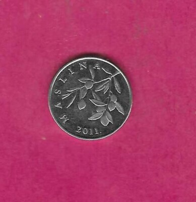 CROATIA KM7 2011 UNC-BU MINT RECENT 20 LIPA FLOWER COIN