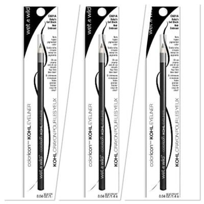 2-Pack Wet n Wild Color Icon Kohl Eyeliner Pencil Baby's Got Black 2-Pack