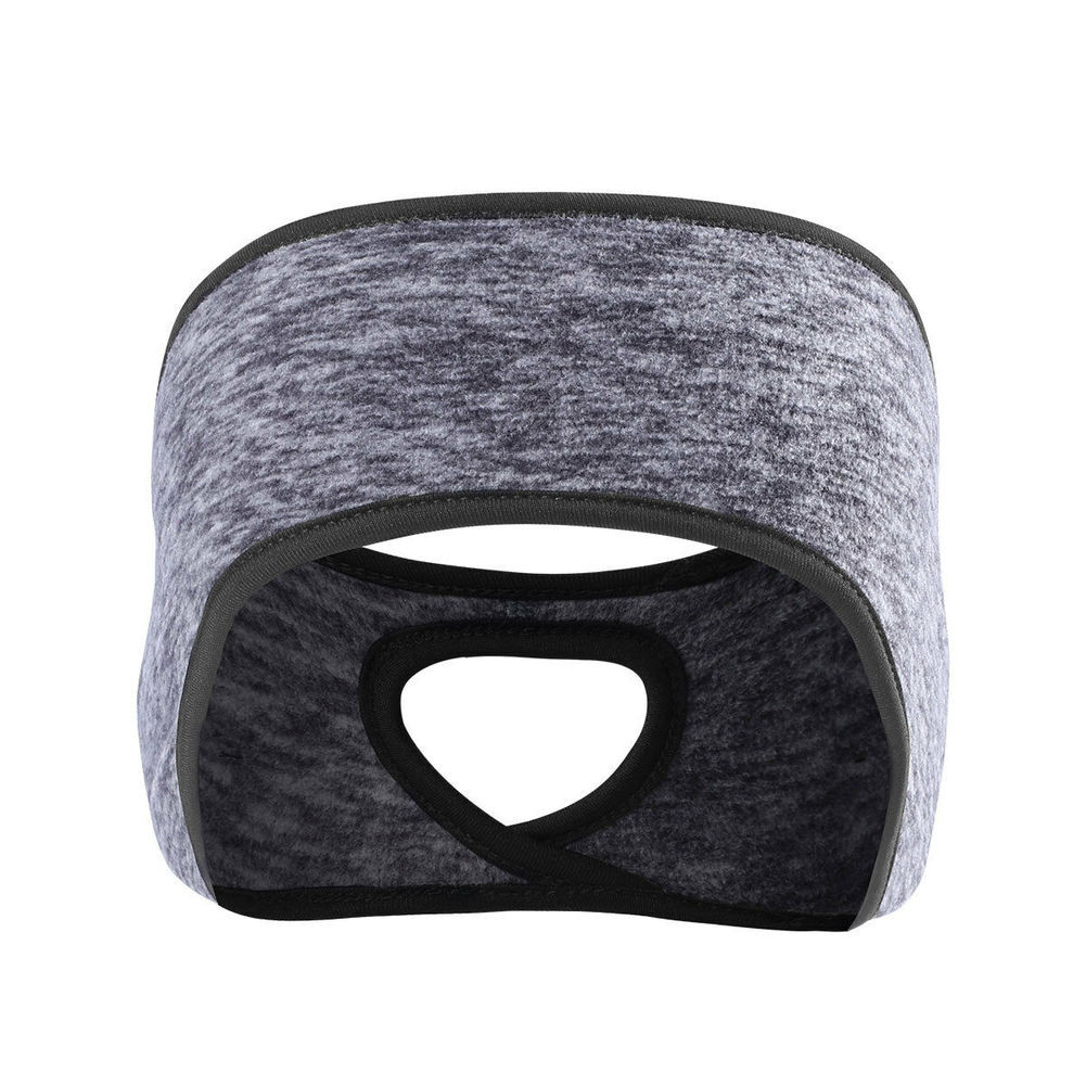 Headband Winter Women’s Polar Fleece Warm Ponytail Hole Hair Bands Ear Warmer