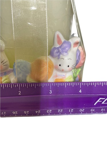 Conejito de Pascua Conejo PEDESTAL1 Mecha Vela Pascua Soporte Pedestal Cerámica - Imagen 6 de 7