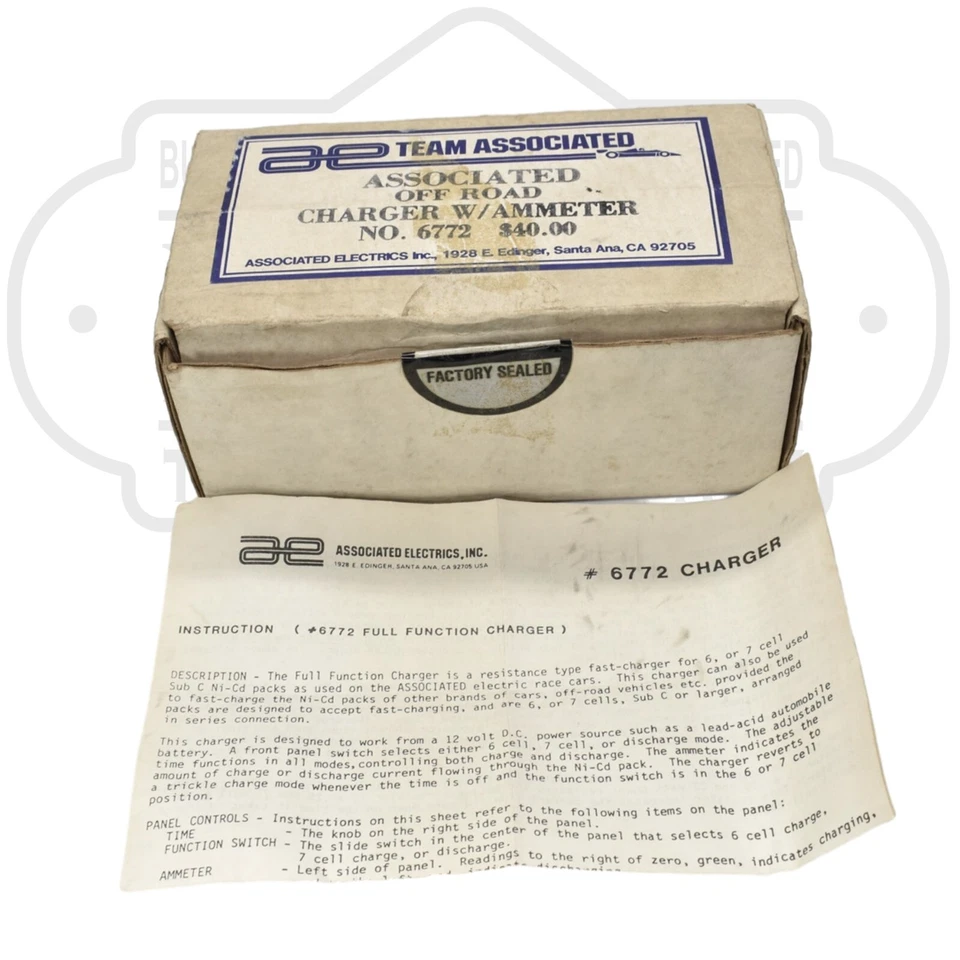 Cargador de batería rápido Team Associated de colección 6772 con amperímetro R/C camión coche Foto 2 de 4