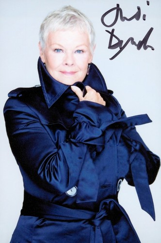 Dame Judi Dench Signed 6x4 Photo M James Bond 007 Film Series Autograph + COA