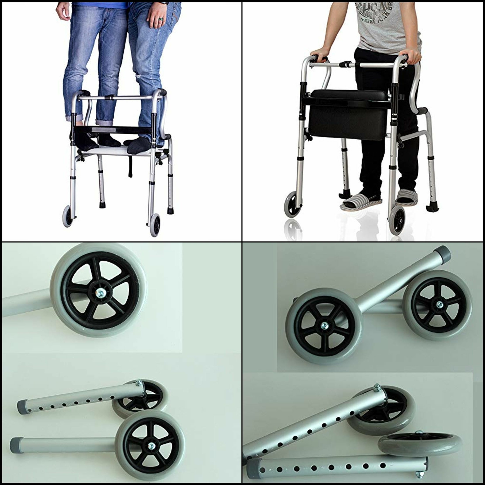 Walker Wheels Replacement Feet Accessories Parts Set Folding Medical Walkers eBay