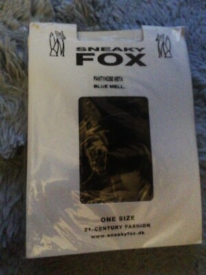  Sneaky Fox Tights PantyHose Blue Mell One Size Fits All