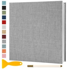 Photo Album Self Adhesive Pages Scrapbook Magnetic Photo Albums with Sticky P...