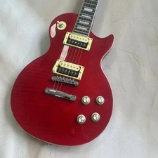 US Warehouse LP Red Electric Guitar Zebra Pickups Black Fretboard solid body