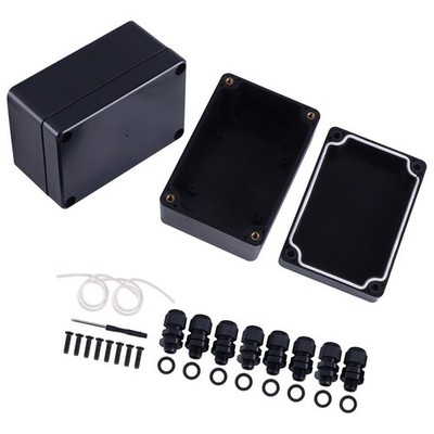 2PCS 100 x 68 x 50 mm Black Waterproof Plastic Project Box ABS IP65 Enclosure #F