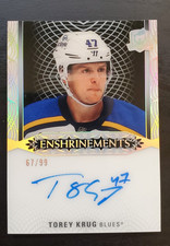 2022-23 UD The Cup Torey Krug Enshrinements Auto 67/99 #E-TK St. Louis Blues