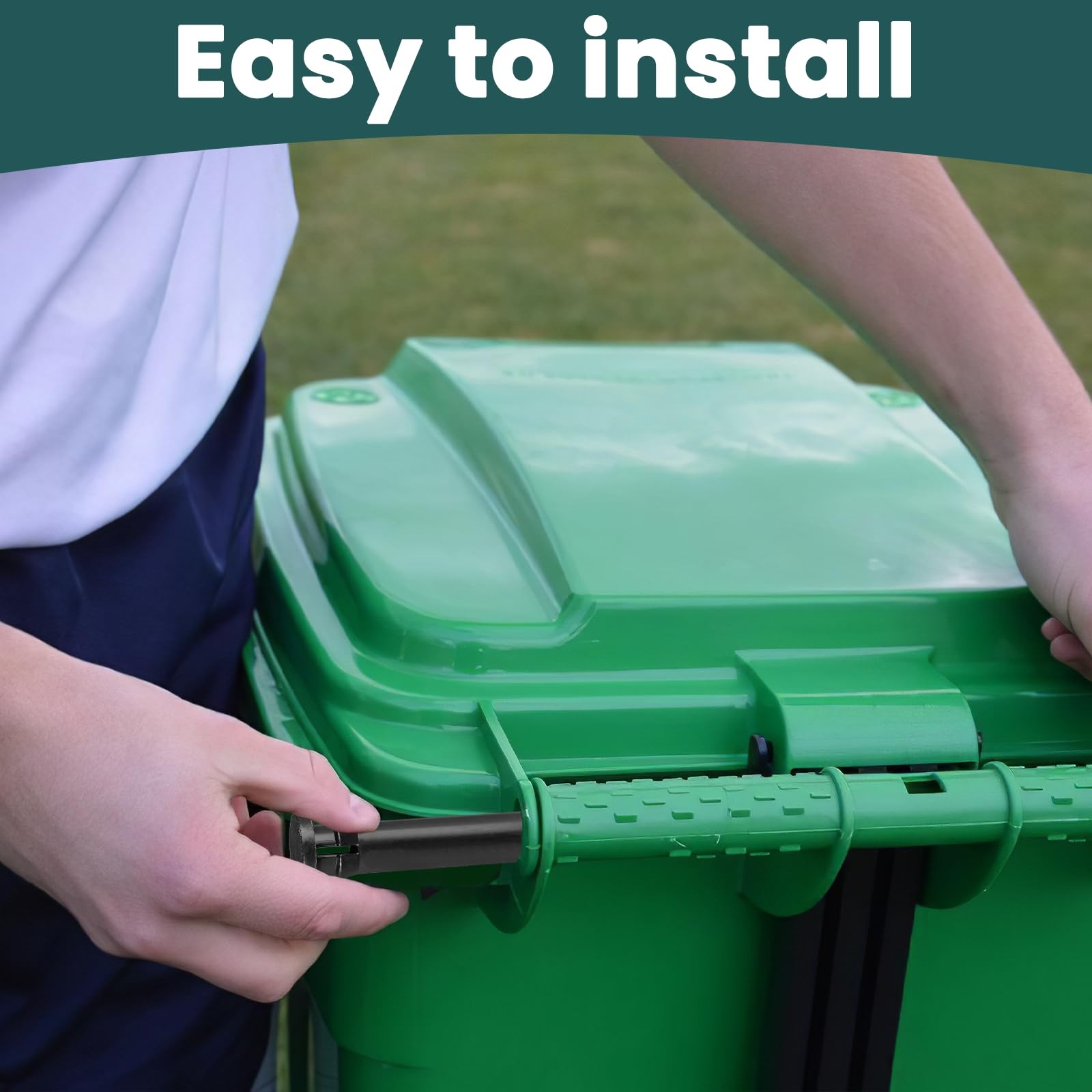 4 Pack Wheelie Trash Can Lid Hinge Pins, Compatible with Rehrig Sierra Huskyl...