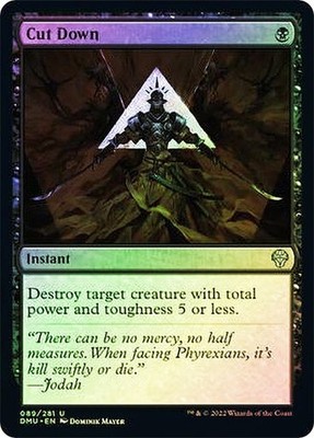 mtg magic Cut Down FOIL ENGLISH exterminer dominaria