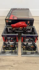 Bburago 1:43 Deluxe Paddock Set Red Bull Racing 3x F1 Cars Pit Crew NEW 20pc Set