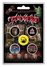 TANKARD - ONE FOOT IN THE GRAVE BUTTON BADGE SET - Collectable Ename - D500z