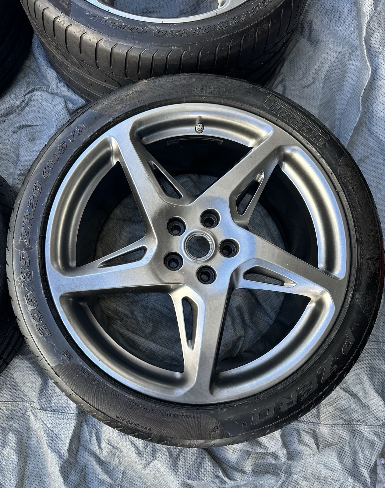 2010-2015 OEM Factory Ferrari 458 Wheels Rims Tires 20" Shadow Chrome