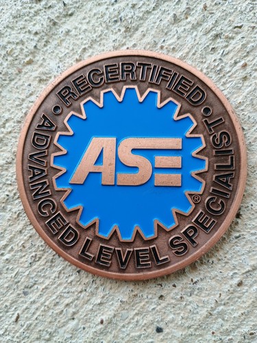 ASE Recertified Advanced Level Specialist Toolbox Medallion Magnet Excellent 3"