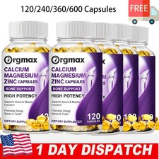 Calcium Magnesium Zinc with Vitamin D3 Strong For Bone Health Muscle 1400mg